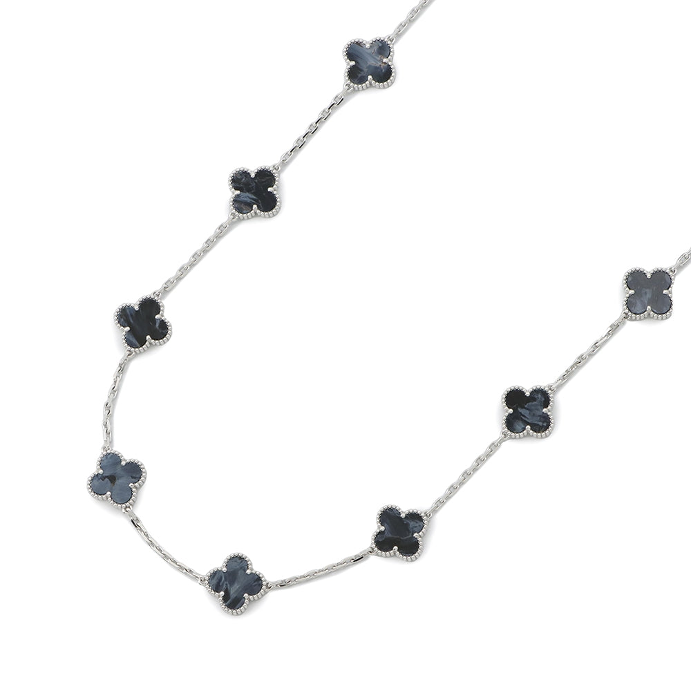 Van Cleef & Arpels Vintage Alhambra long necklace 20 motifsVCARP7S500 18K White Gold
