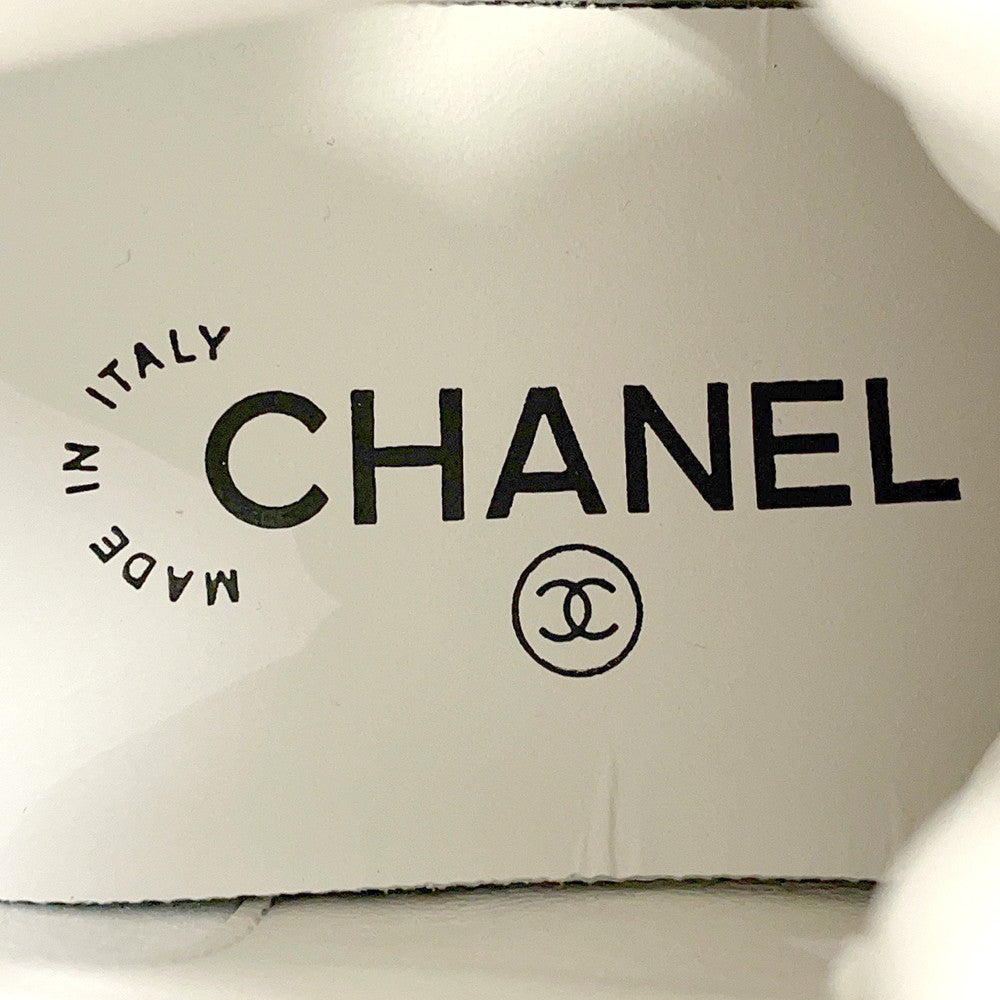 CHANEL High cut sneakers White/BlackG45109 Leather Size 36