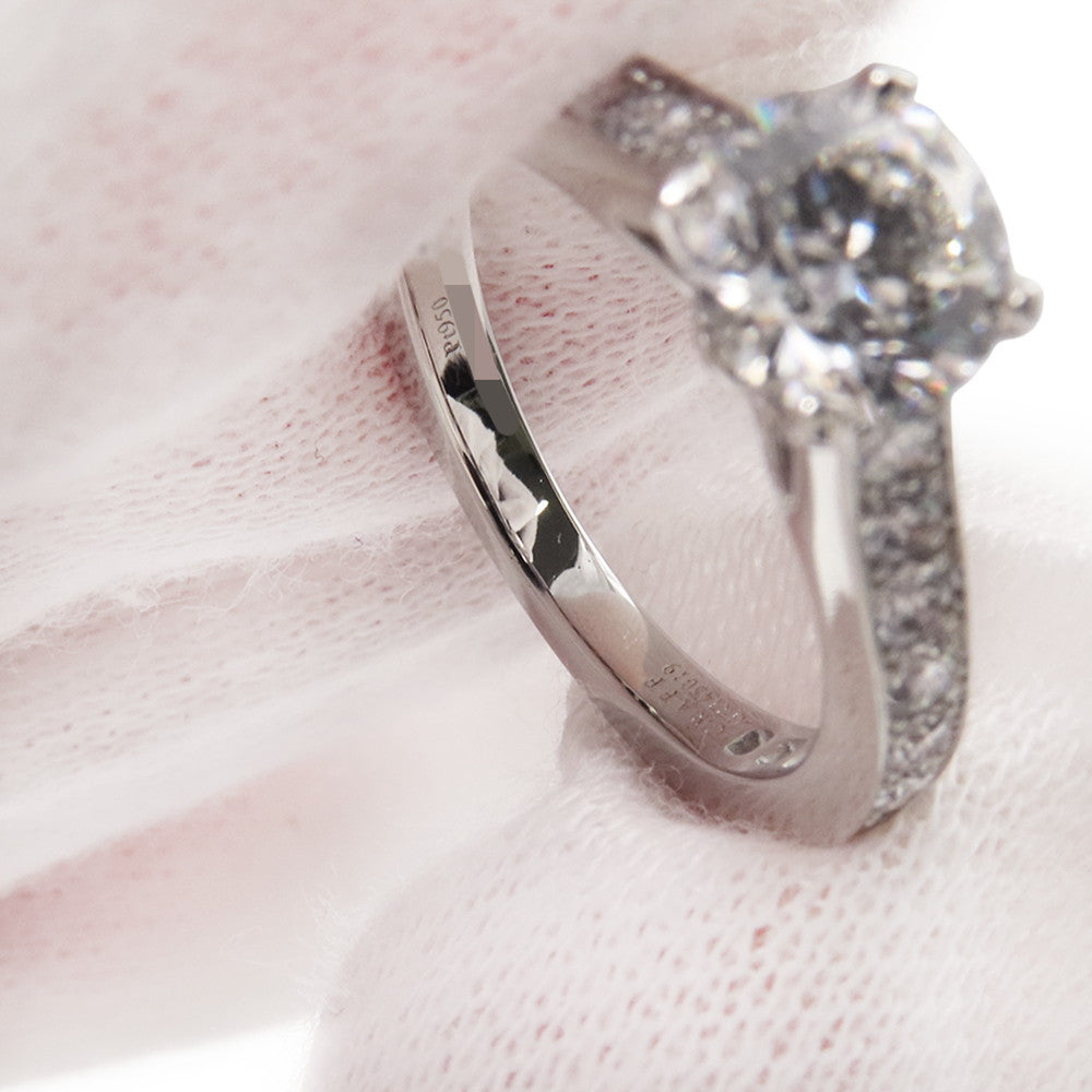 GRAFF Flame Round Diamond Engagement Ring Size Approximately No. 5RPV01 Pt950