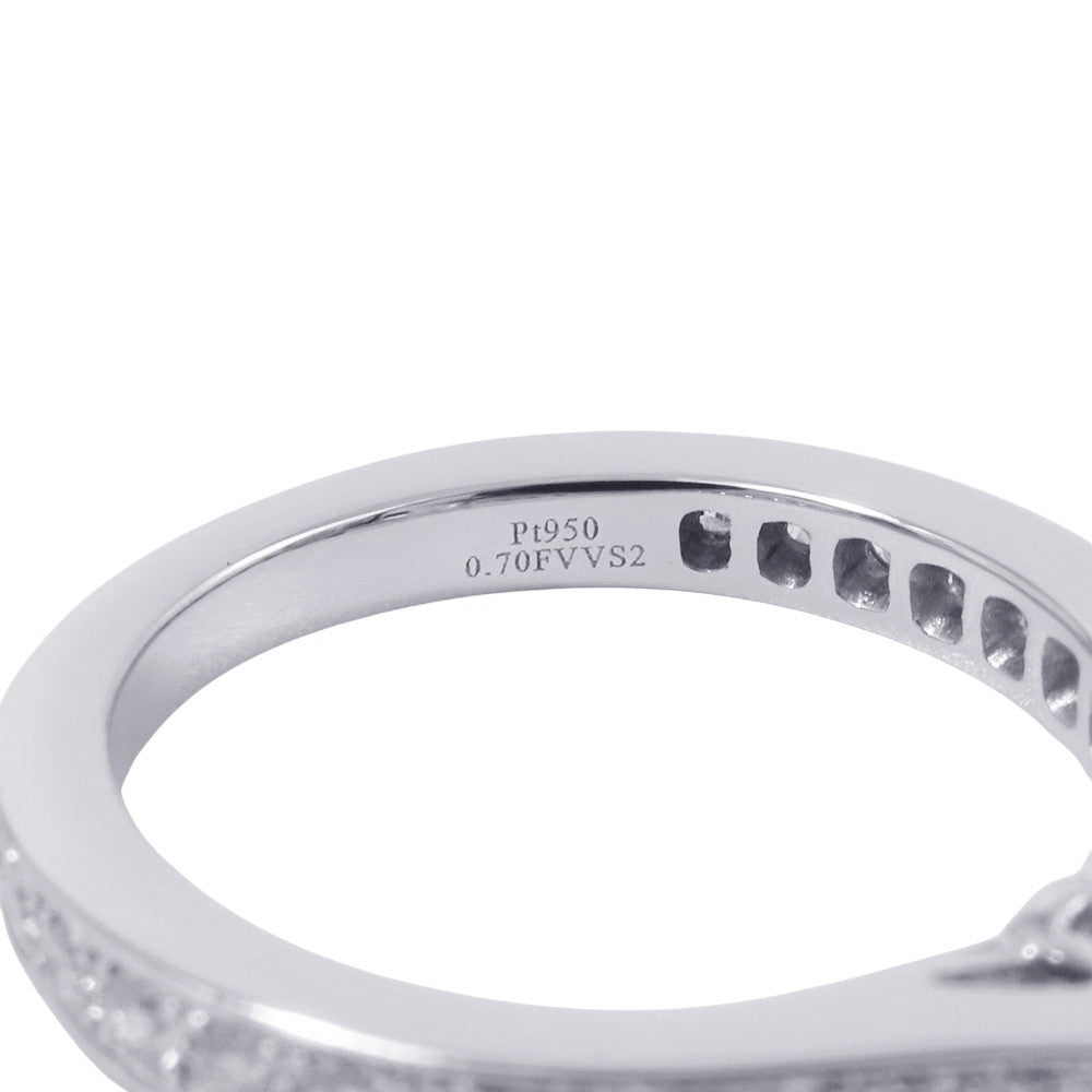 GRAFF Flame Round Diamond Engagement Ring Size Approximately No. 5RPV01 Pt950