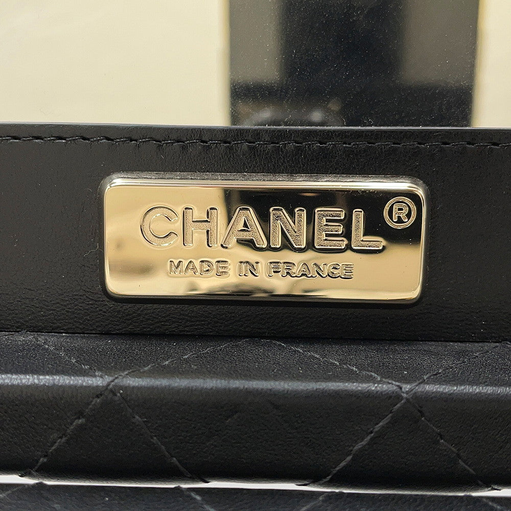 CHANEL Success Story Bag 4-piece set Black/WhiteAS1949 Lambskin Caviar Leather Sequins