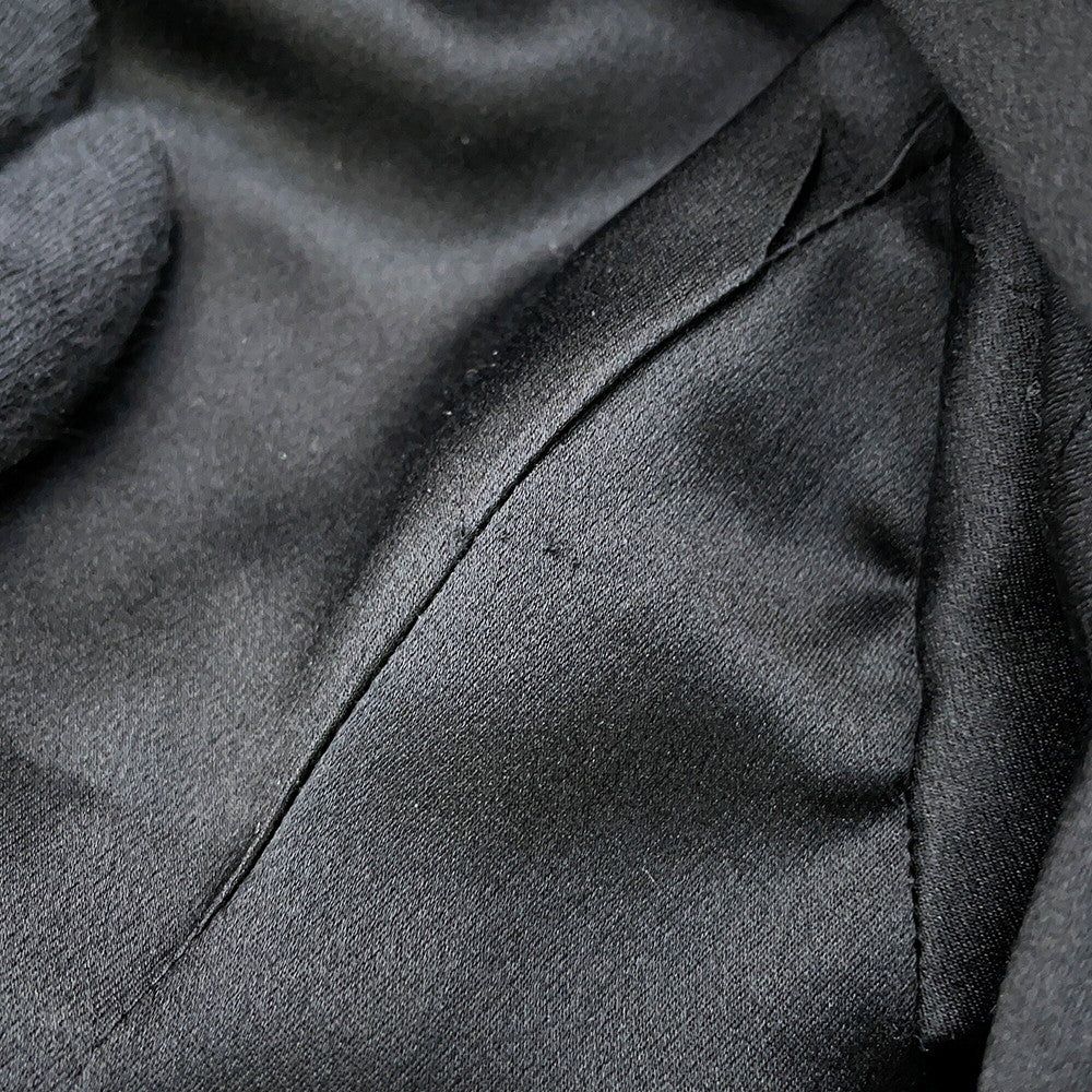CHANEL Tweed Coat Size 38 BlackP57222 Acryl35% Polyester23% Nylon20% Cotton11% Wool 8% Rayon3% Leather
