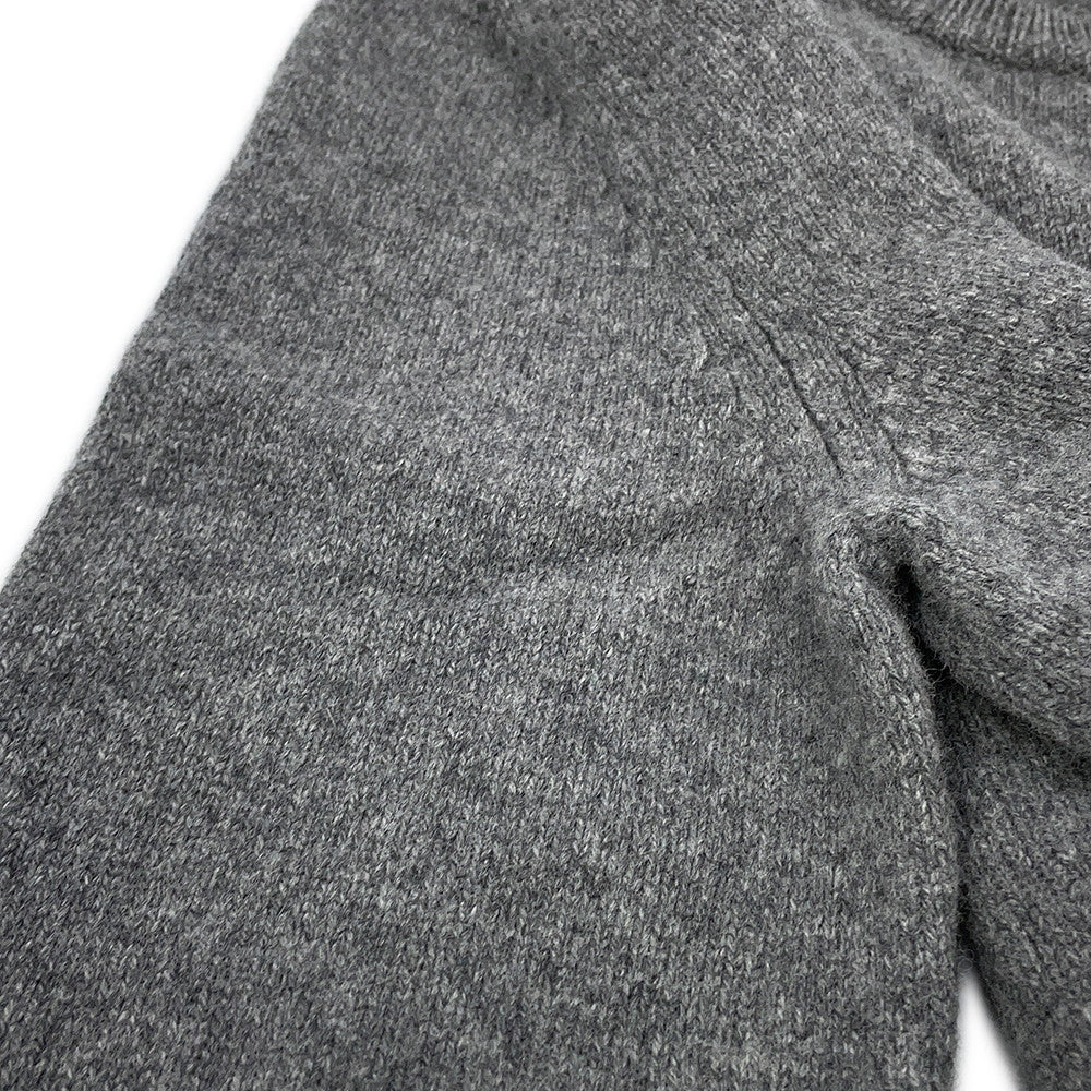 CELINE Triomphe Knit Sweater Size XL Gray/Off-white2AC85048T Wool 90% Cashmere10%