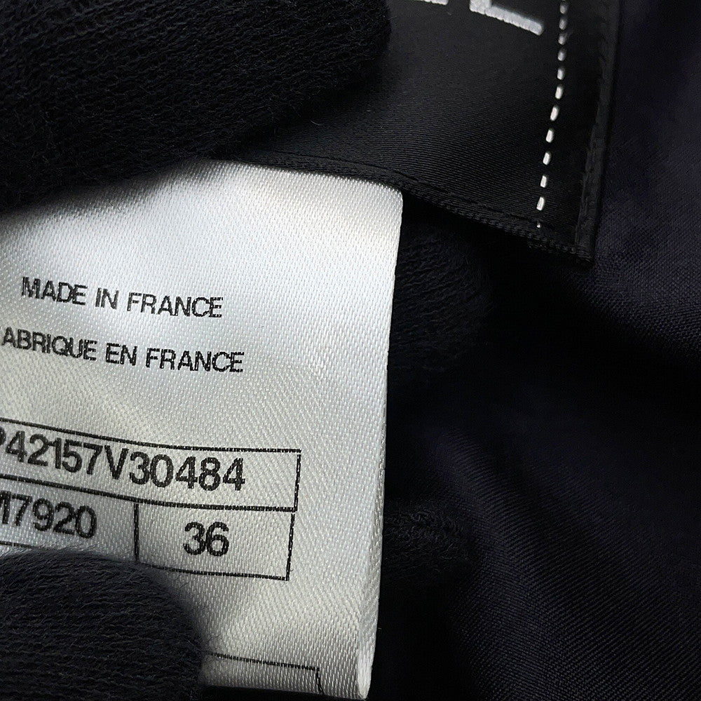 CHANEL Tweed Soutien Collar Coat Size 36 Navy/MulticolorP42157 Wool 36% Cotton31% Acryl26% Nylon7%