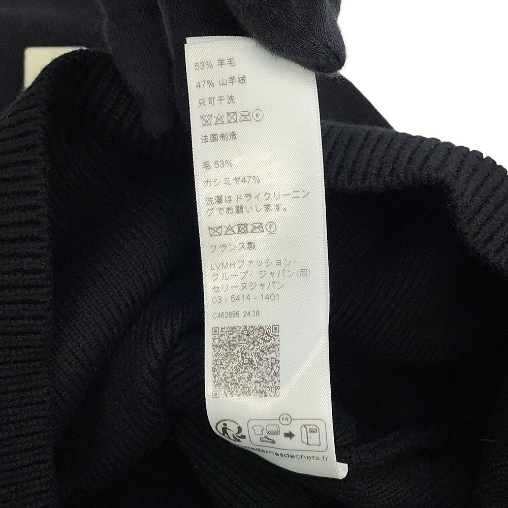 CELINE logo boat neck sweater Size XS Black / Off-whiteRY06J0U62.38OW Wool 53% Cashmere47%