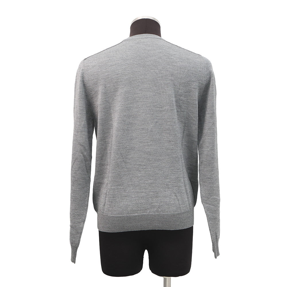 CELINE Triomphe crew neck sweater Size XS Medium Gray2AH80322U.09GM Wool 100%