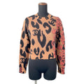 CHANEL Leopard knit sweater Size 36 Brown/Black/PinkP75361 Cashmere43% Mohair 32% Polyamide19% Wool 6%