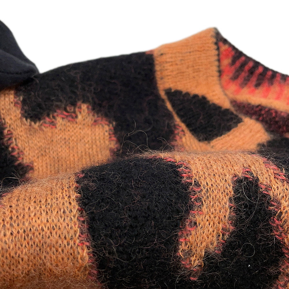 CHANEL Leopard knit sweater Size 36 Brown/Black/PinkP75361 Cashmere43% Mohair 32% Polyamide19% Wool 6%