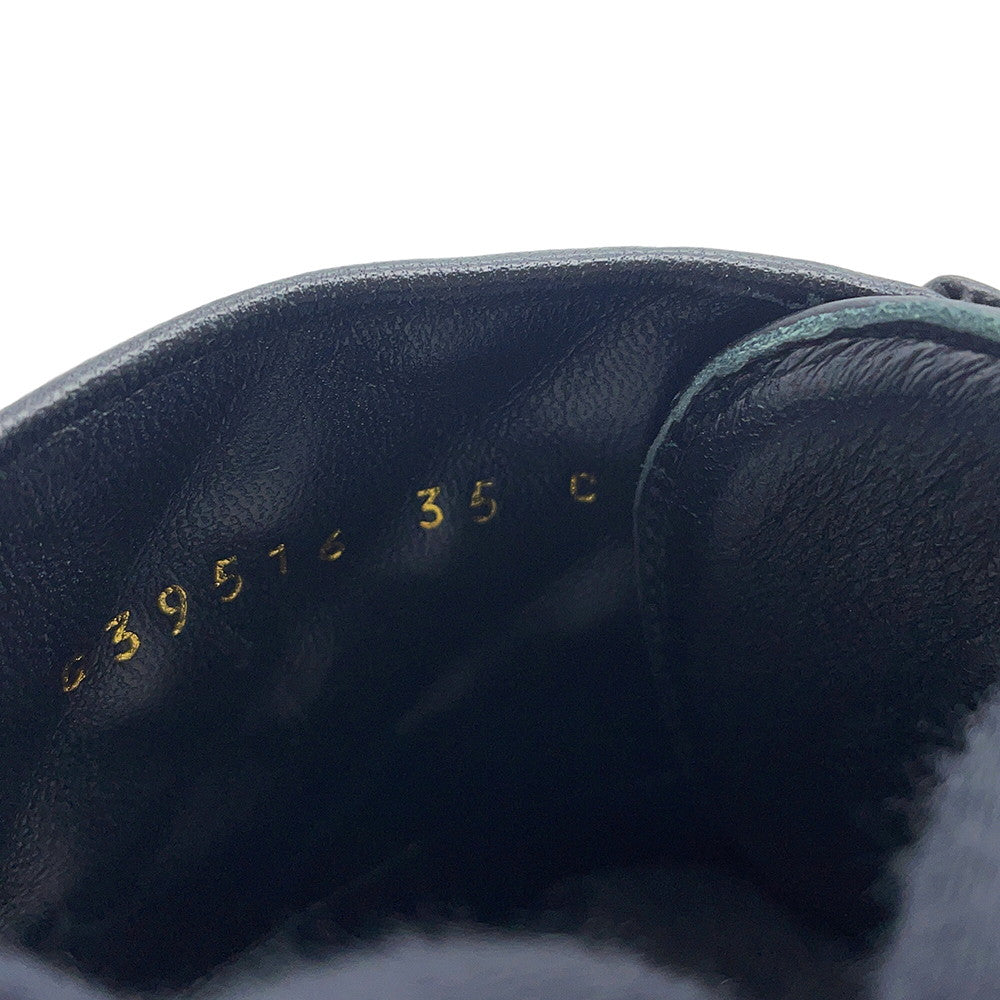 CHANEL CC Logo Short Boots BlackG39516 Leather Size 35