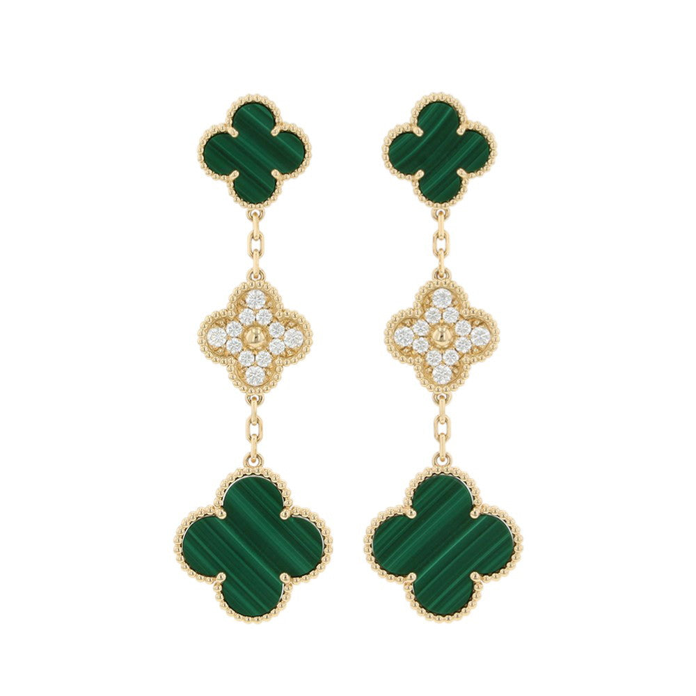 Van Cleef & Arpels Magic Alhambra Earring 3 MotifVCARO9II00 18K Yellow Gold