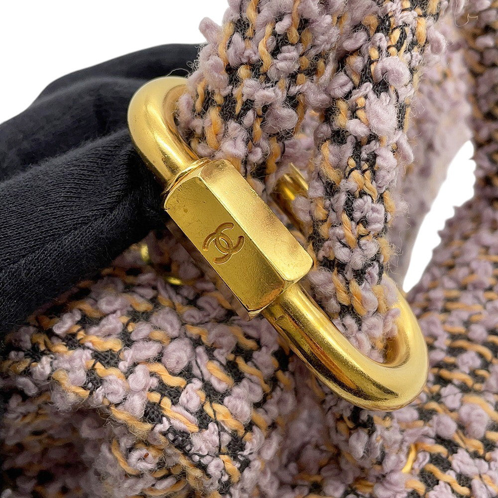 CHANEL Parent-child Bag Purple Tweed