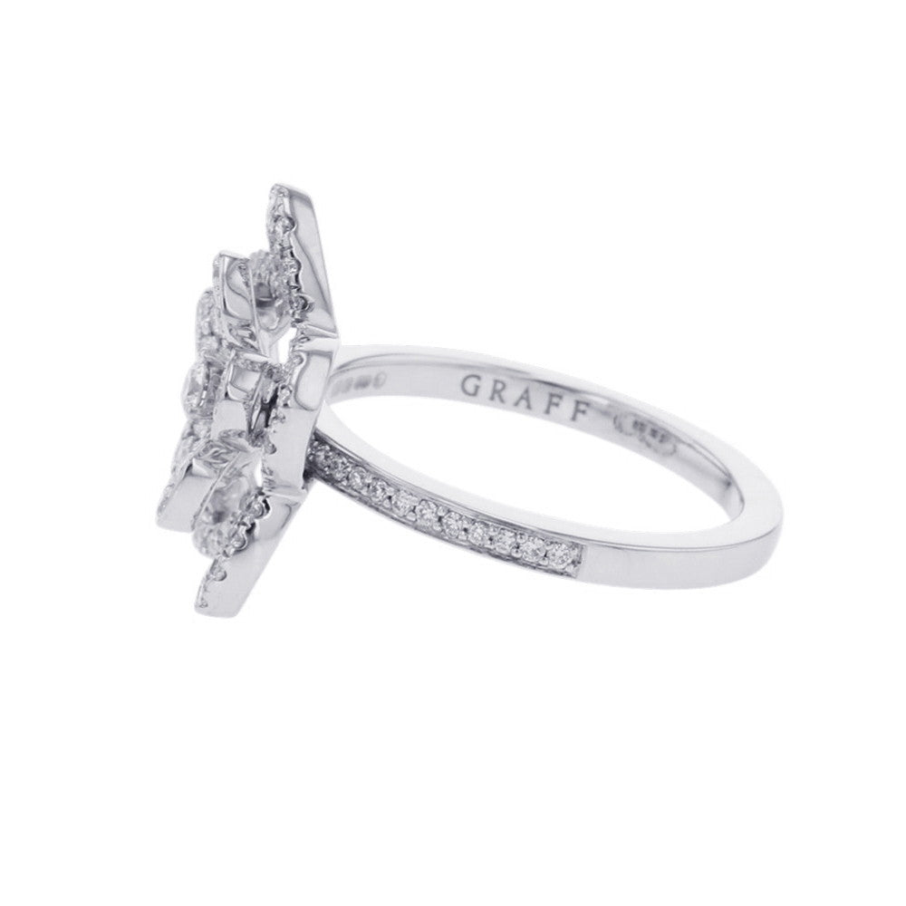 GRAFF Wildflower Diamond Ring Size Approximately No. 9RGR846 18K White Gold