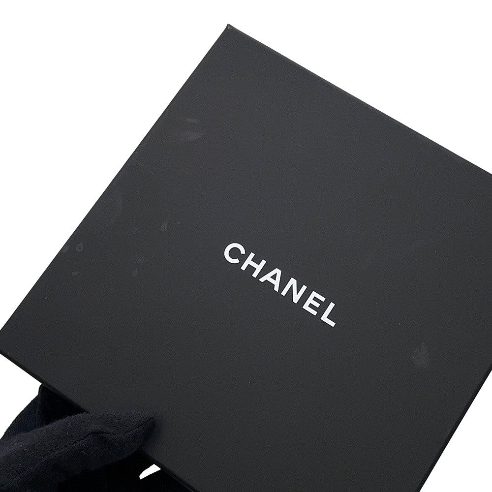CHANEL CC Logo Bambi Motif Long Necklace Gold Plated Rhinestone Faux Pearl