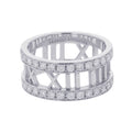TIFFANY&Co. Atlas Open Ring Size Approximately No. 13 18K White Gold