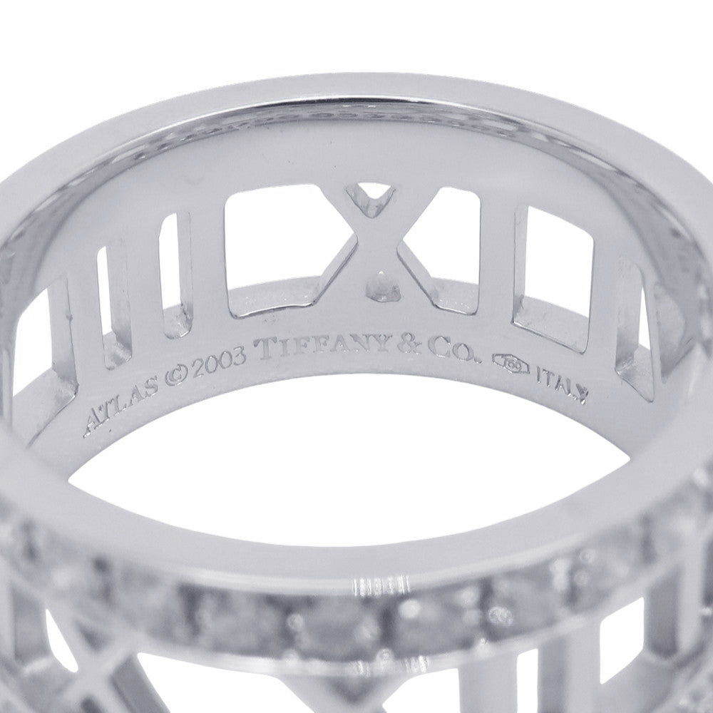 TIFFANY&Co. Atlas Open Ring Size Approximately No. 13 18K White Gold