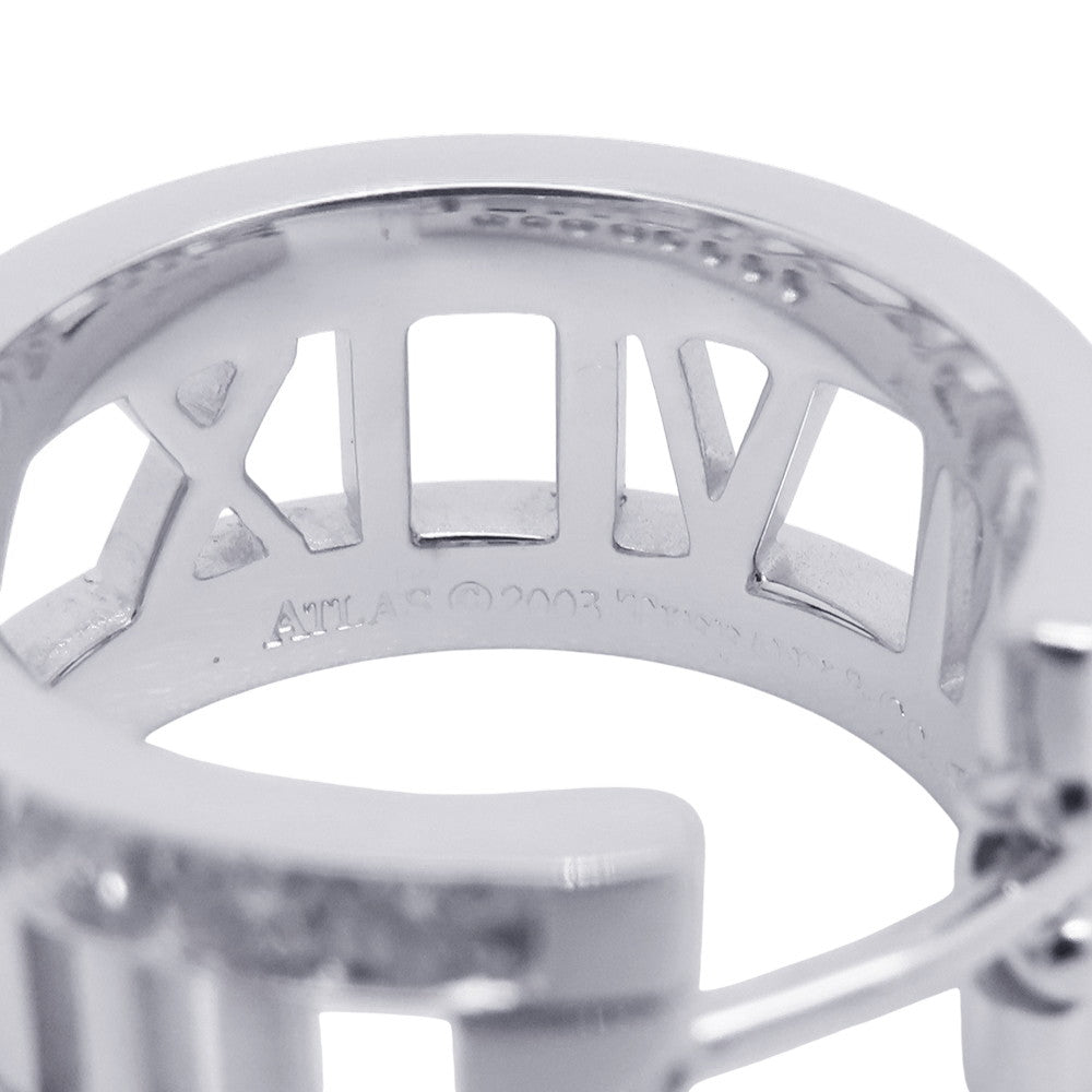 TIFFANY&Co. Atlas Open-A Earrings 18K White Gold