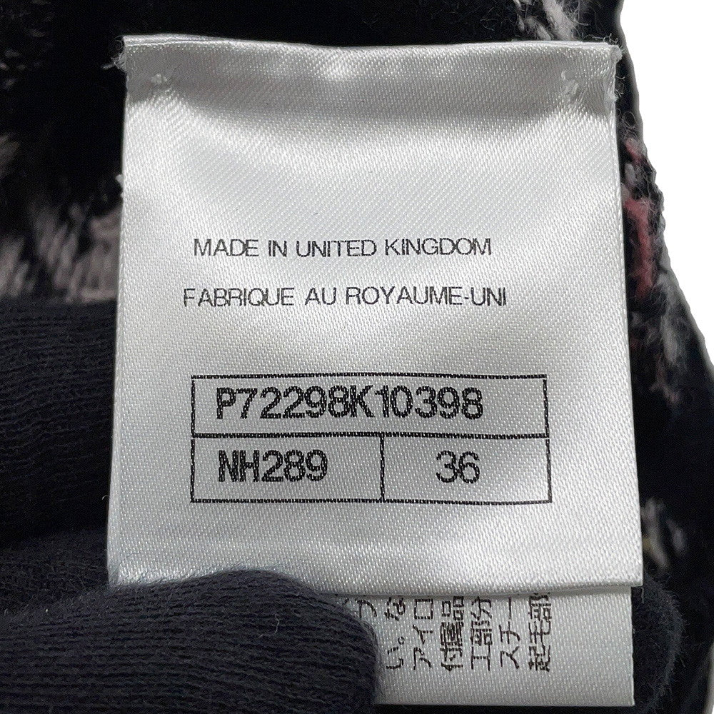 CHANEL Logo sweateater Size 36 Black/MulticolorP72298 Cashmere99% Elastine1%