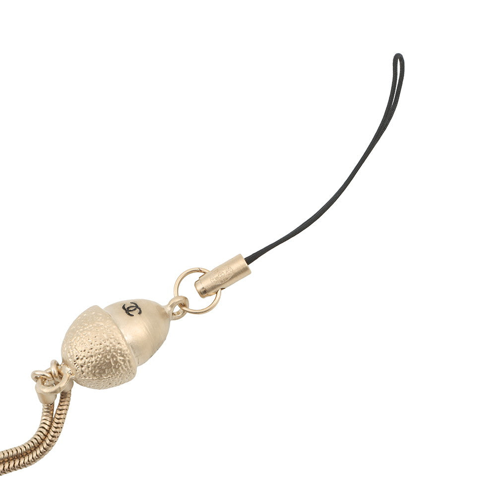 CHANEL Acorn motif keychainA30366 Gold Plated