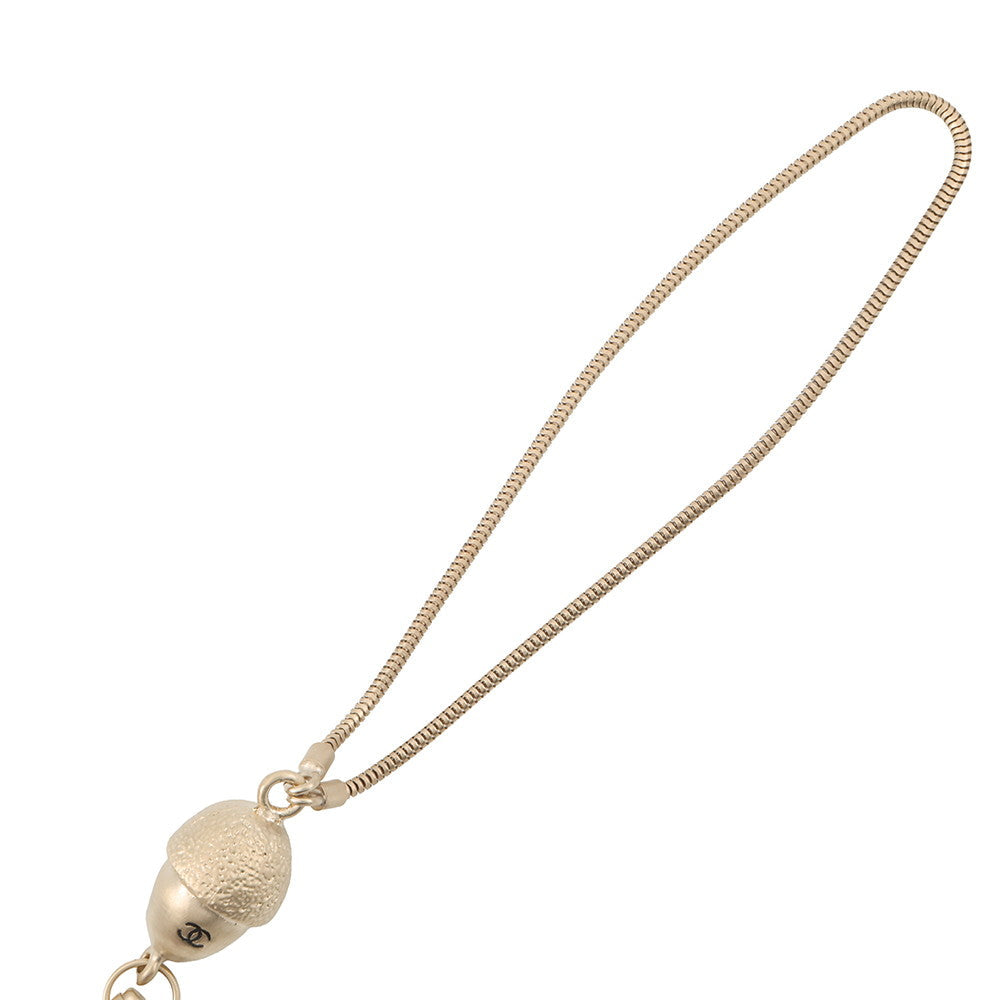 CHANEL Acorn motif keychainA30366 Gold Plated