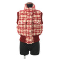 CHANEL Tweed CC Logo Down Vest Size 34 Red/BeigeP77367 Mohair43% Wool41% Polyester9% Nylon5% Linen2%