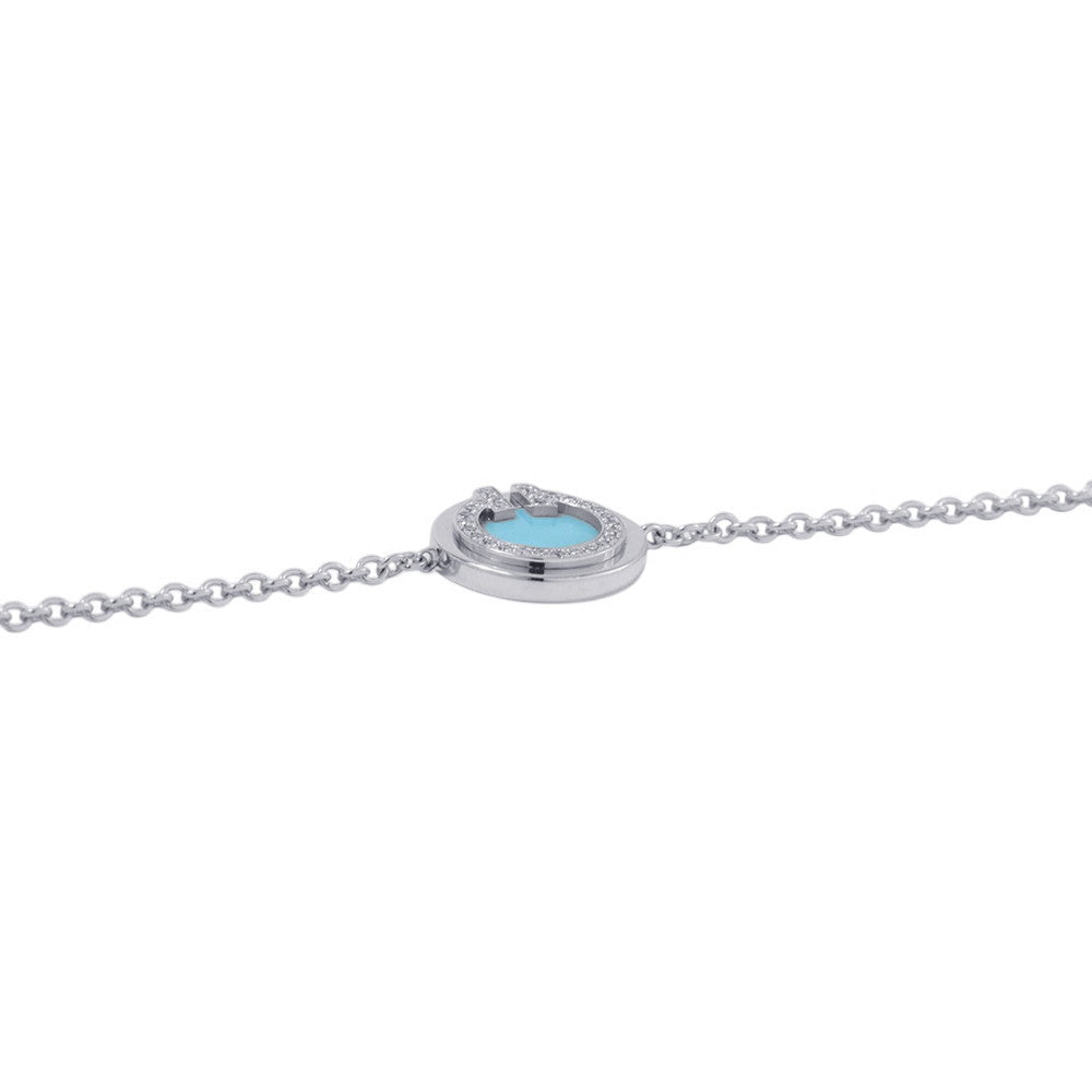 TIFFANY&Co. T TWO Circle Bracelet 18K White Gold
