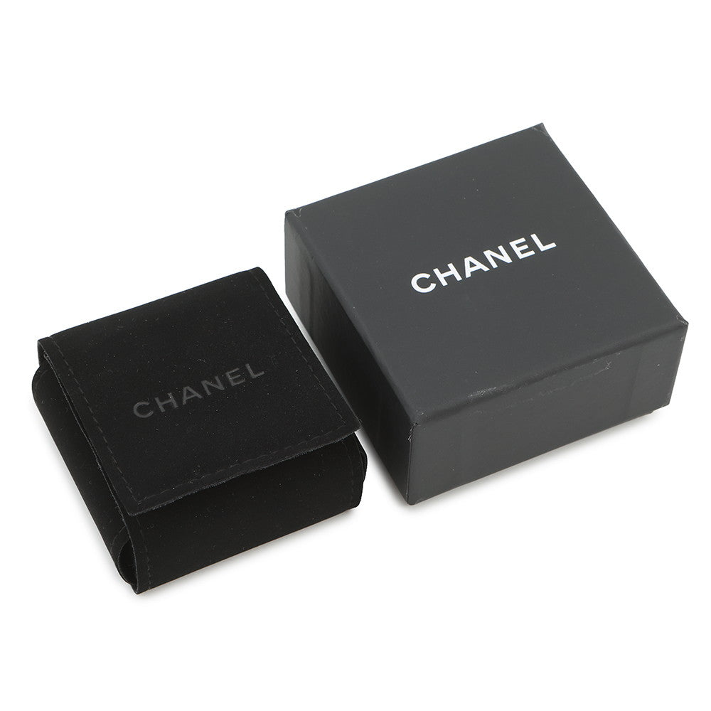 CHANEL CC Logo Square Earrings BlackAB6692 Metal Rhinestone