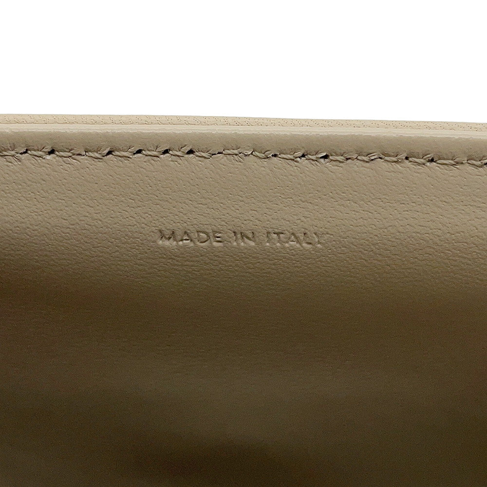 CELINE Matelasse Mono Chrome Chainshoulder Bag Beige111273EPZ Leather