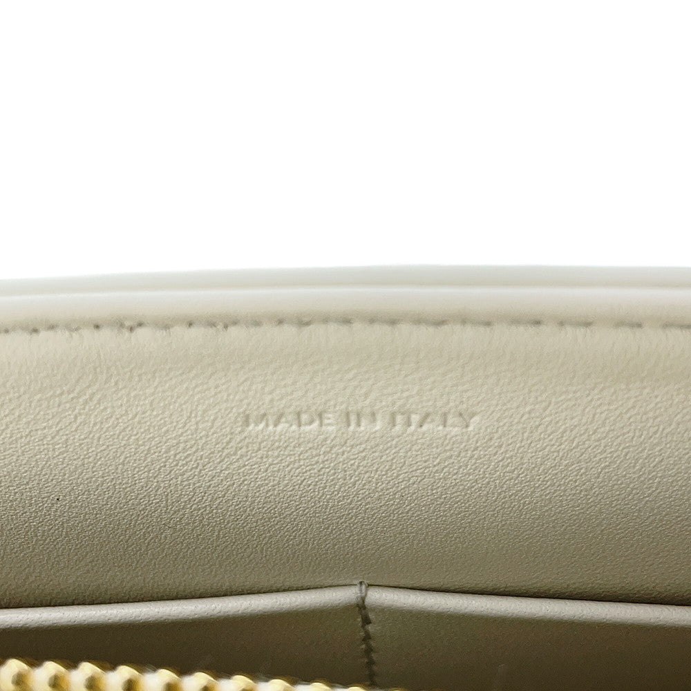 CELINE Nino Bag White117523GG2 Smooth Satined Calf Leather Size Medium