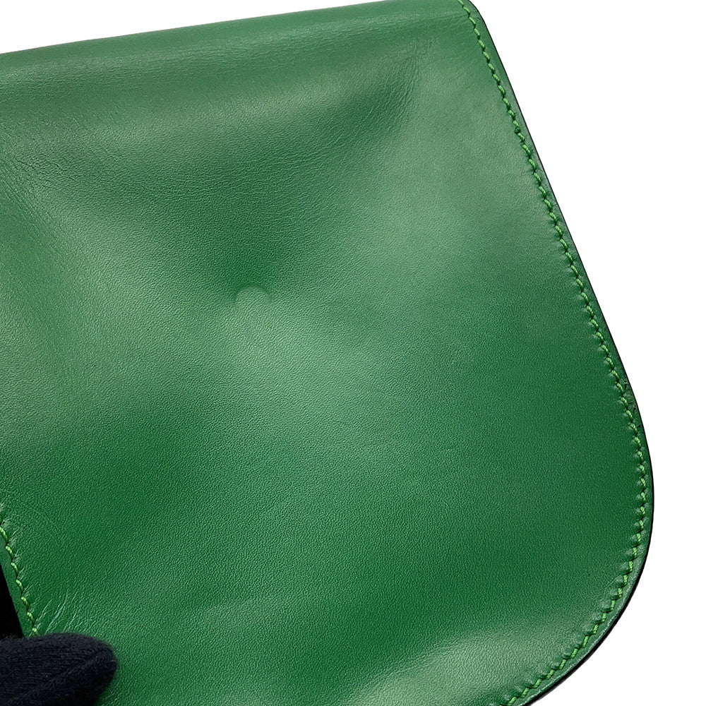 CELINE Star Ball ChainShoulder Bag Green Leather