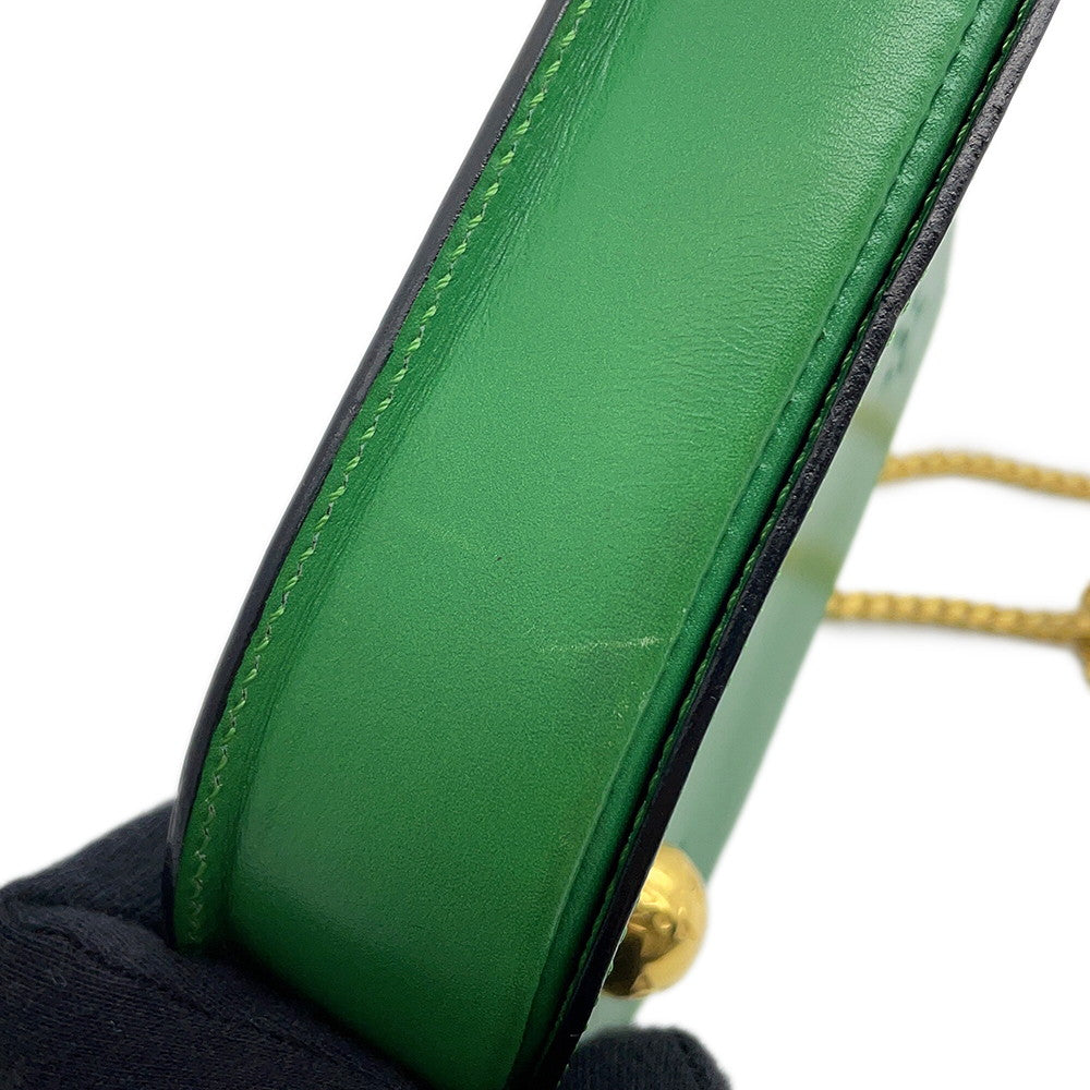 CELINE Star Ball ChainShoulder Bag Green Leather