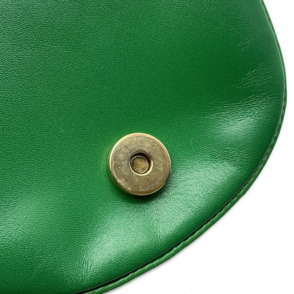 CELINE Star Ball ChainShoulder Bag Green Leather