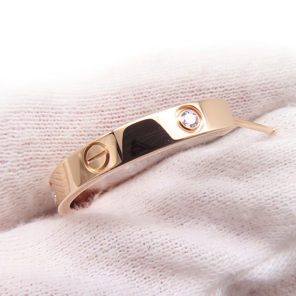 CARTIER Love Hoop Earrings Size MediumB8301433 18K Pink Gold
