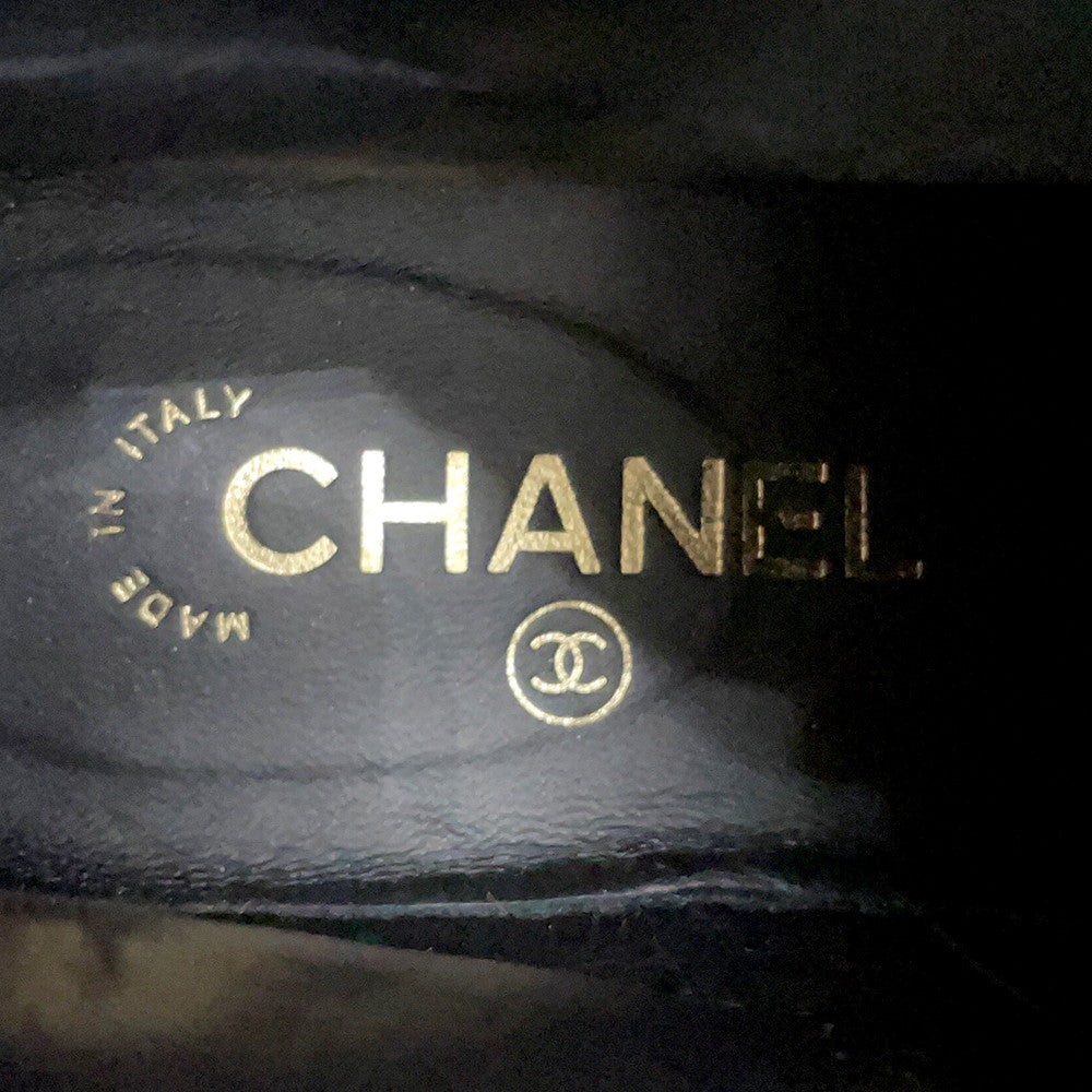 CHANEL Matelasse short boots BlackG36424 Leather Size 37.5C