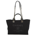 CHANEL Deauville Line BlackAS3257 Canvas Size Small
