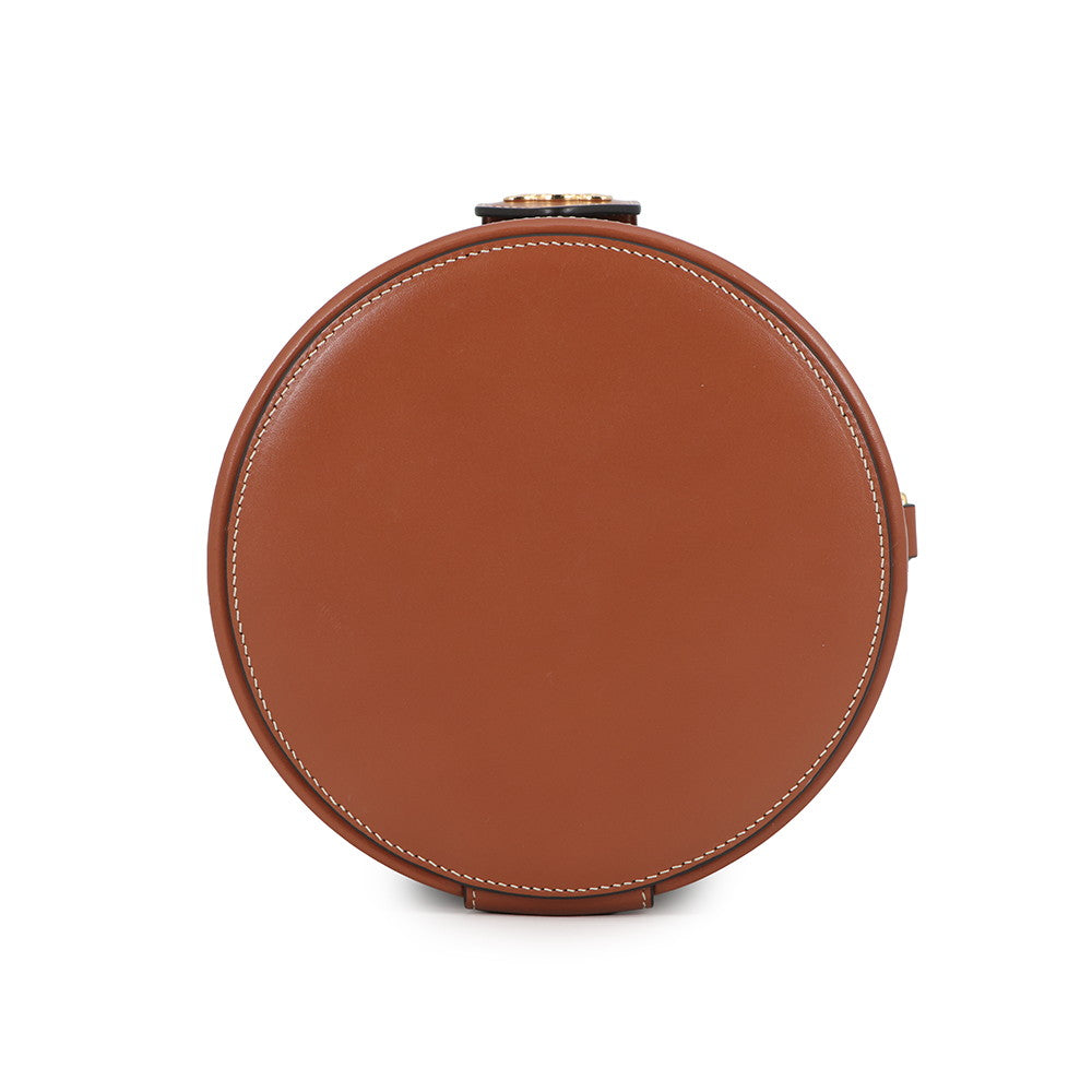 CELINE Triomphe Tambour Tan195192 PVC Leather Size Medium