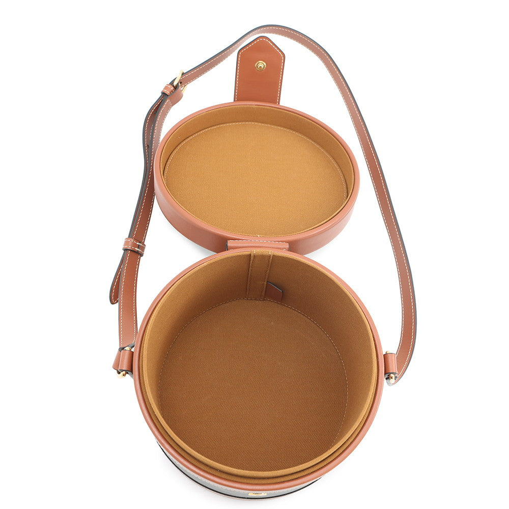 CELINE Triomphe Tambour Tan195192 PVC Leather Size Medium