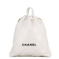 CHANEL CHANEL22 Backpack WhiteAS3313 Leather Size Large