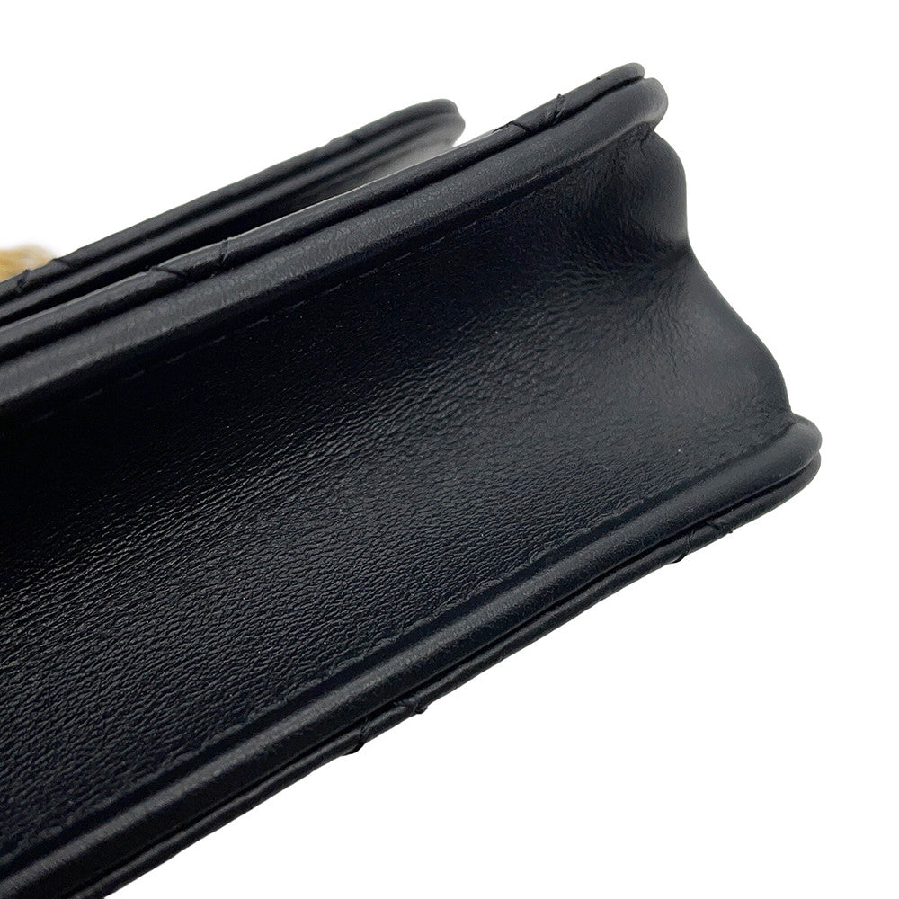 CHANEL Matelasse 2.55 Chain Wallet BlackAP3169 Aged Calf Leather