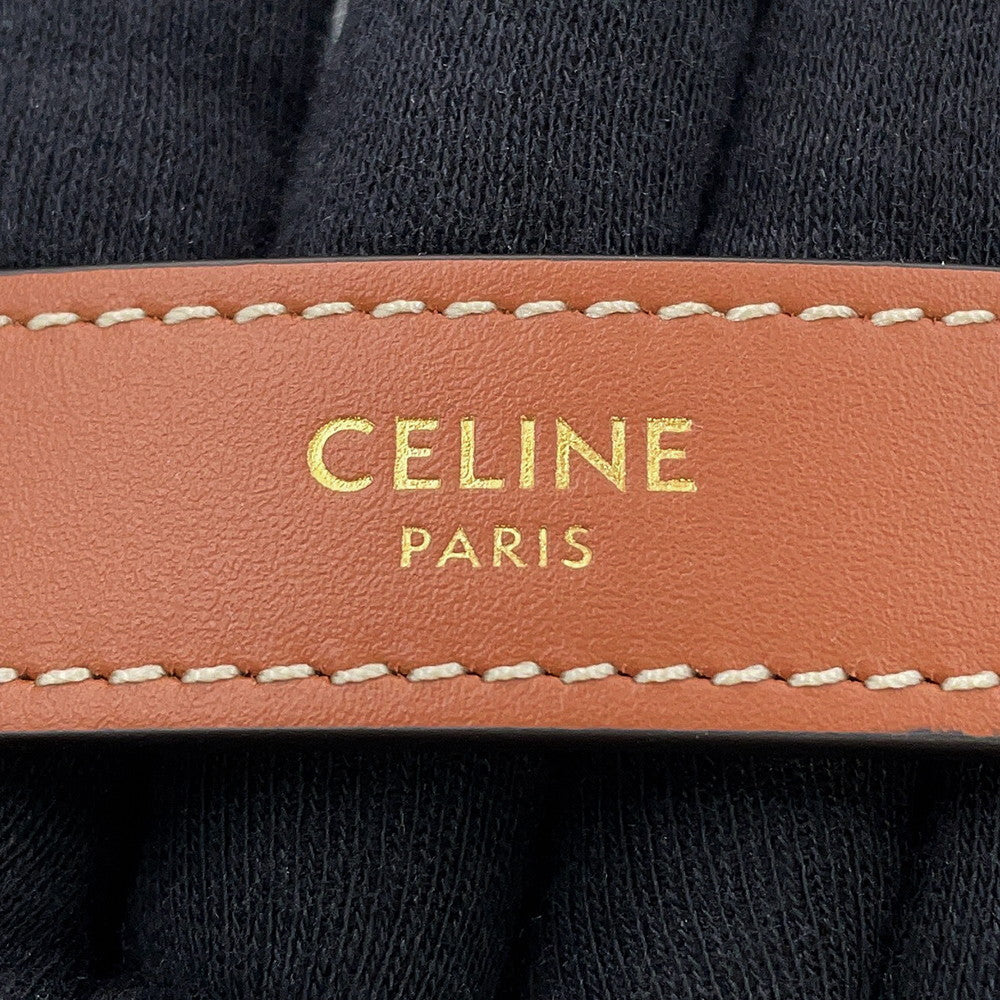 CELINE Triomphe Teen Drawstring Blue/Brown196532 Denim Leather