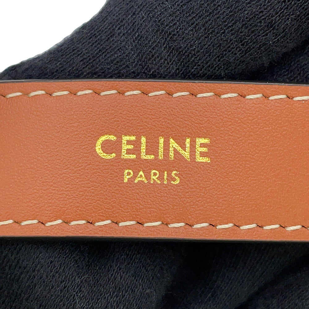 CELINE Triomphe Eloise One Shoulder Bag Tan114712 Leather PVC Size Medium