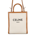 CELINE Vertical hippopotamus Natural/Tan192082 Canvas Leather Size Small