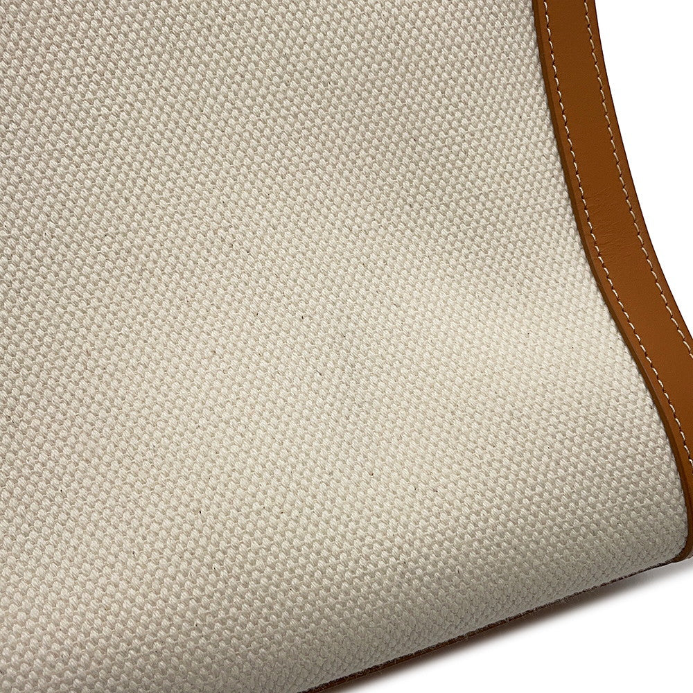 CELINE Vertical hippopotamus Natural/Tan192082 Canvas Leather Size Small