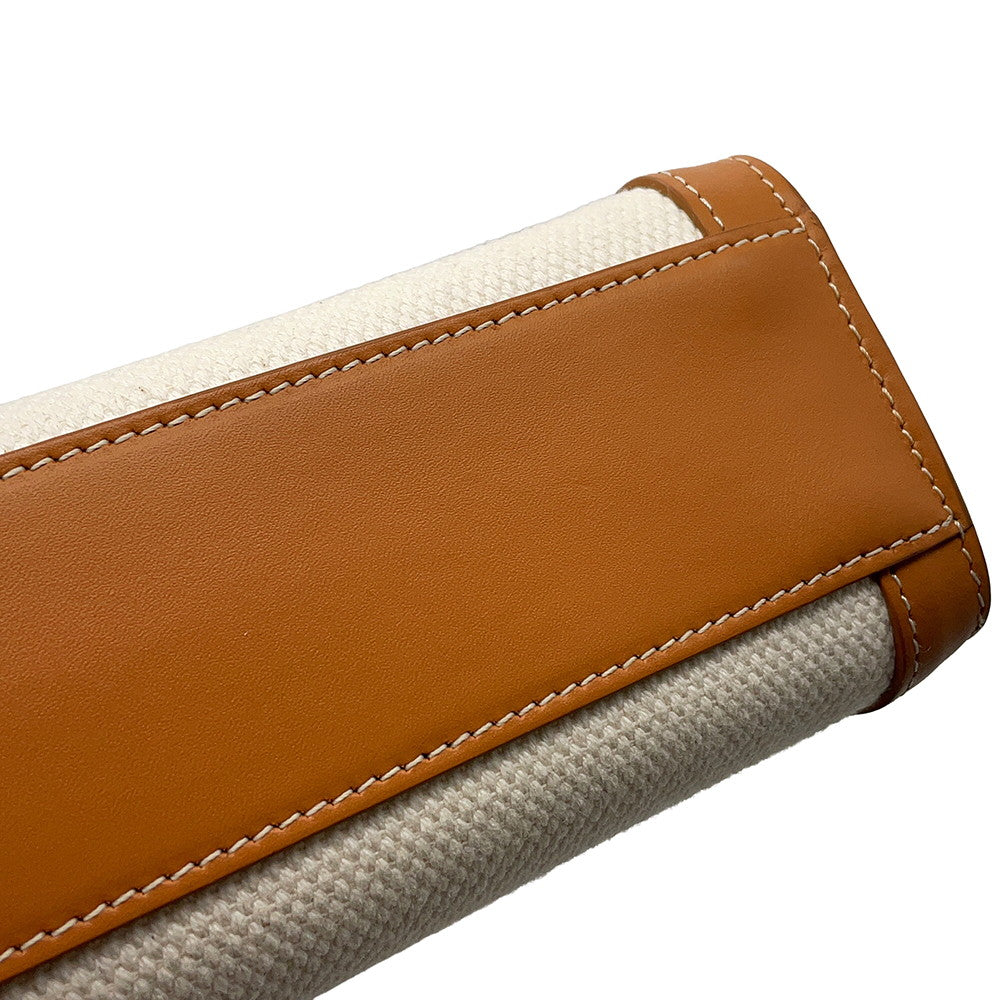 CELINE Vertical hippopotamus Natural/Tan192082 Canvas Leather Size Small