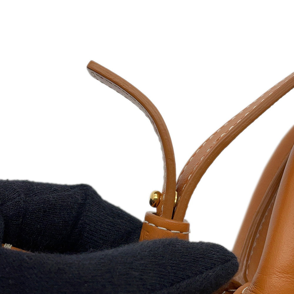 CELINE Vertical hippopotamus Natural/Tan192082 Canvas Leather Size Small