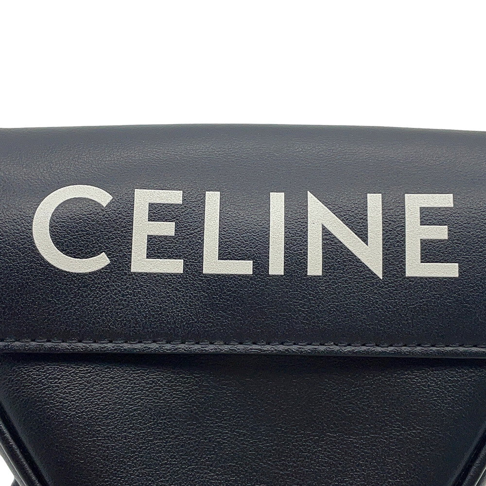 CELINE Triangle Mini Shoulder Bag Black10I193DMO Leather