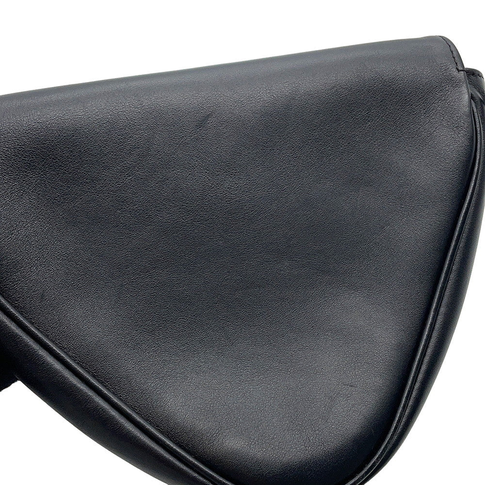 CELINE Triangle Shoulder Bag Black19590 Leather