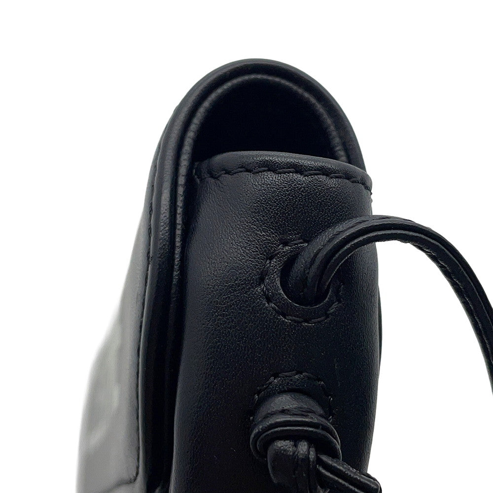 CELINE Triangle Shoulder Bag Black19590 Leather