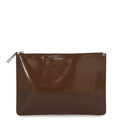 CELINE Clutch Bag Brown Leather