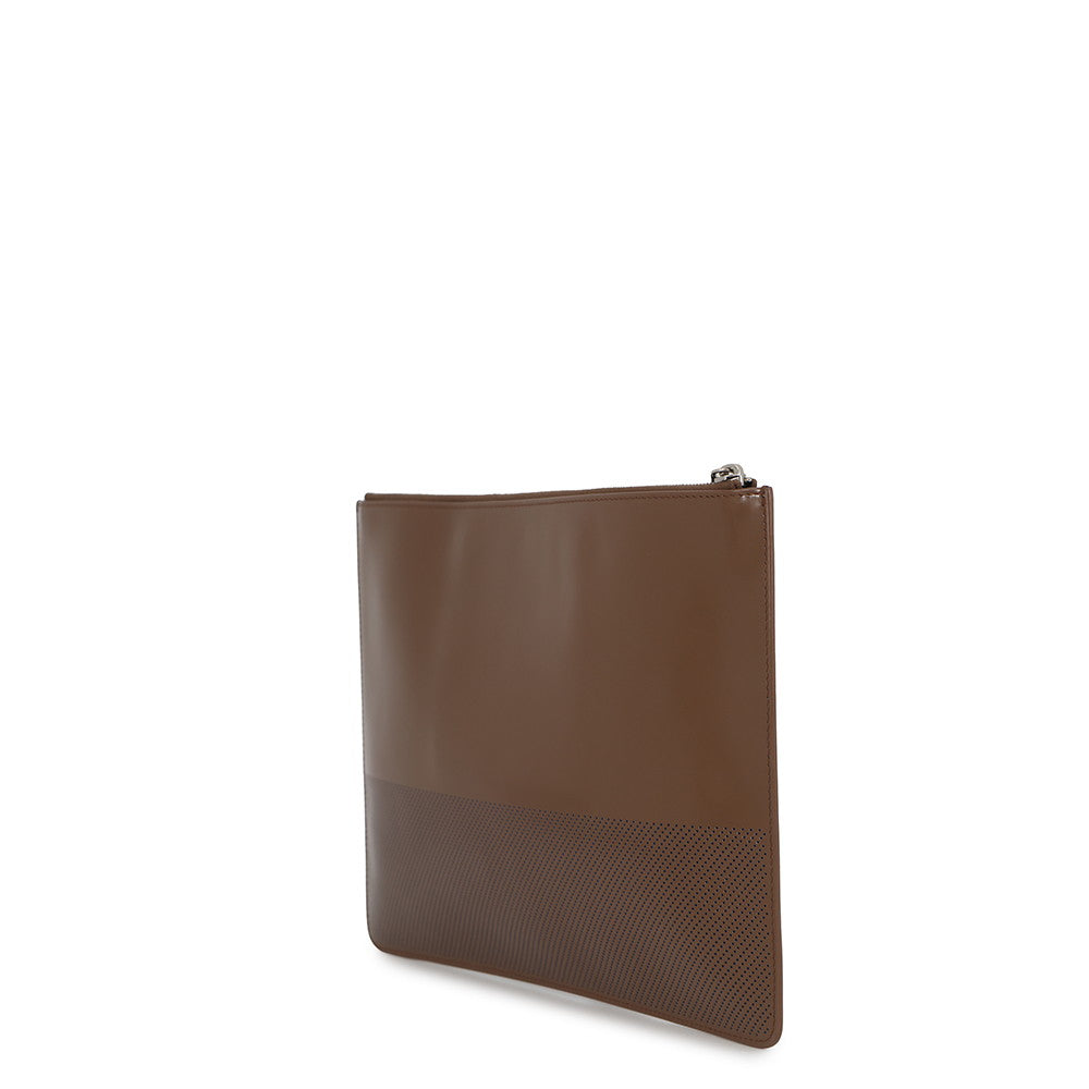 CELINE Clutch Bag Brown Leather