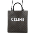 CELINE Vertical Cabas Brown/Black194432 PVC Leather Size Medium
